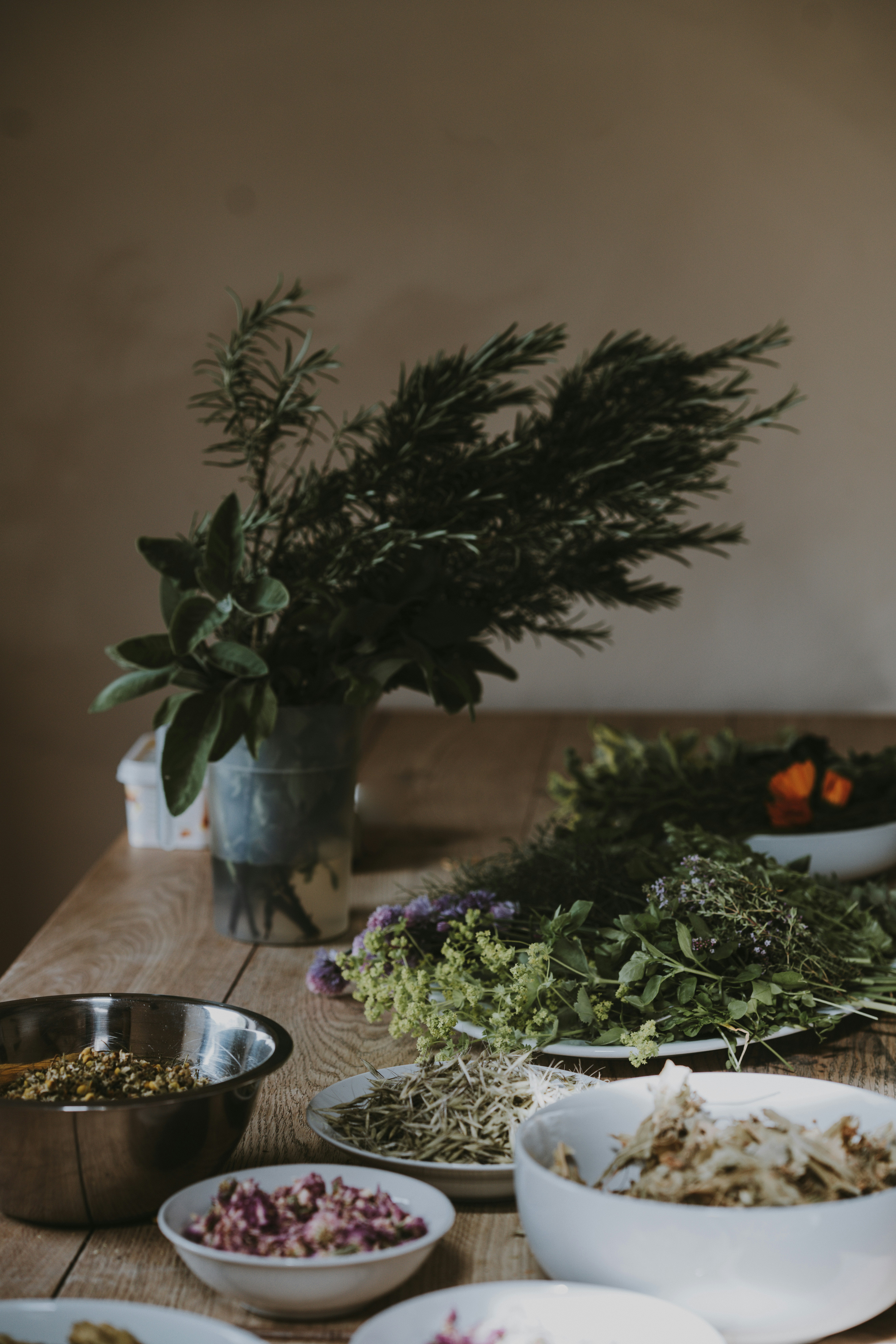 plate of herbs